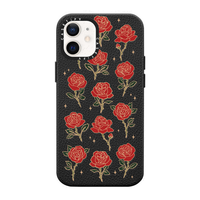 CASETiFY iPhone 12 mini Case ジェットブラック ペブルケース Roses and Thorns casetify_artist CASETiFY iPhone 12 mini Case ジェットブラック ペブルケース Roses and Thorns casetify_artist