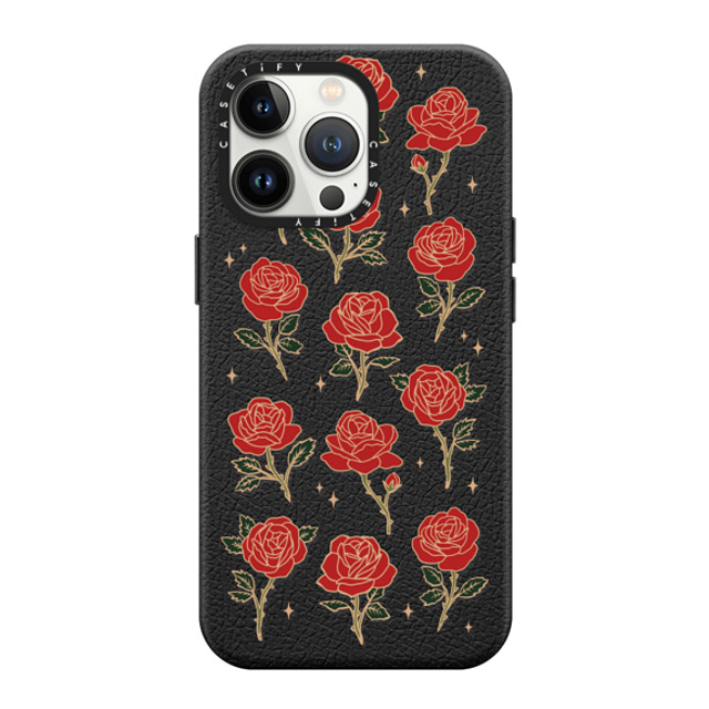 CASETiFY iPhone 13 Pro Case ジェットブラック ペブルケース MagSafe対応 Roses and Thorns casetify_artist CASETiFY iPhone 13 Pro Case ジェットブラック ペブルケース MagSafe対応 Roses and Thorns casetify_artist