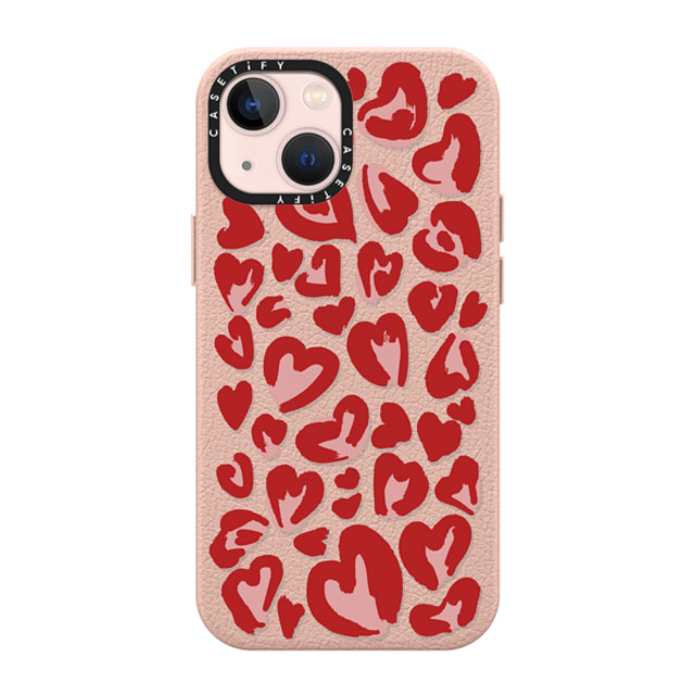 CASETiFY iPhone 13 Mini ケース ライトピンク ペブルケース MagSafe対応 Love Leopard casetify_artist