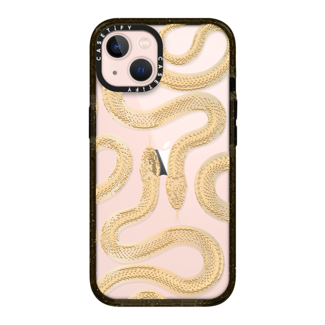 CASETiFY iPhone 13 ケース ブラック インパクトケース Gold Kingsnake casetify_artist