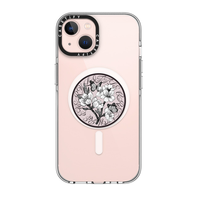 CASETiFY iPhone 13 ケース クリア クリア ケース MagSafe対応 フローラル Sakura Medal