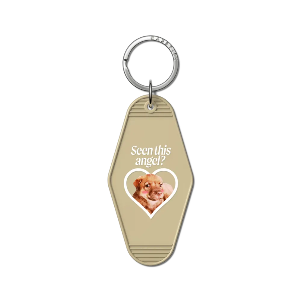 Keychain Tag  - Seen This Angel?