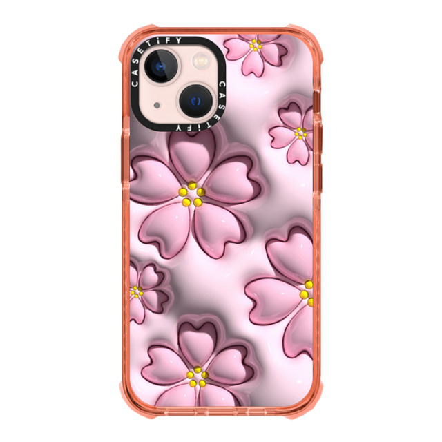 CASETiFY iPhone 13 Mini Case Peach ウルトラインパクトケース フローラル Sakura CASETiFY iPhone 13 Mini Case Peach ウルトラインパクトケース フローラル Sakura