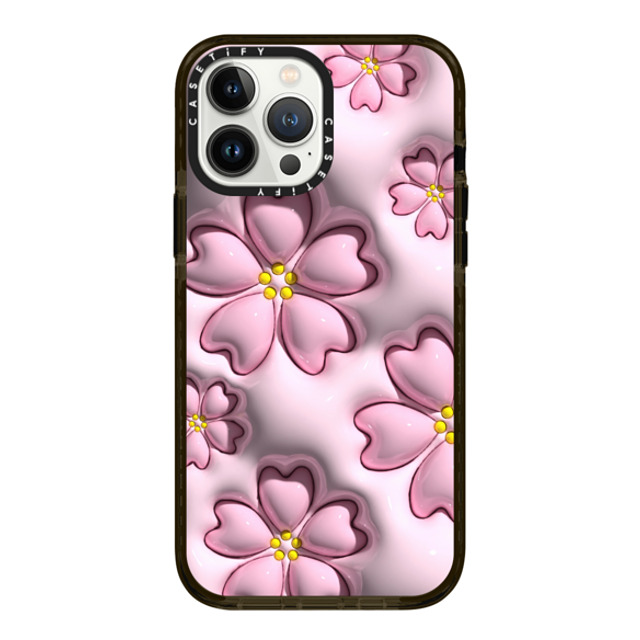 CASETiFY iPhone 13 Pro Max Case ブラック インパクトケース Floral フローラル Sakura Mother's Day CASETiFY iPhone 13 Pro Max Case ブラック インパクトケース Floral フローラル Sakura Mother's Day