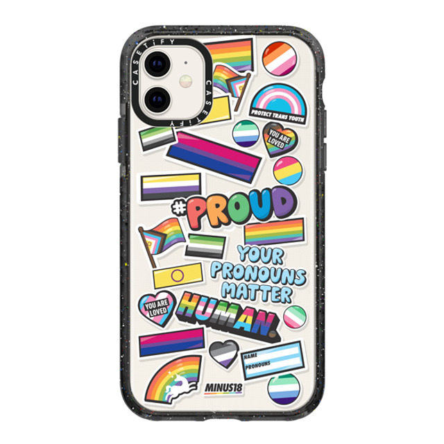 CASETiFY iPhone 11 ケース ブラック インパクトケース Proud To Be by Minus18 casetify_artist