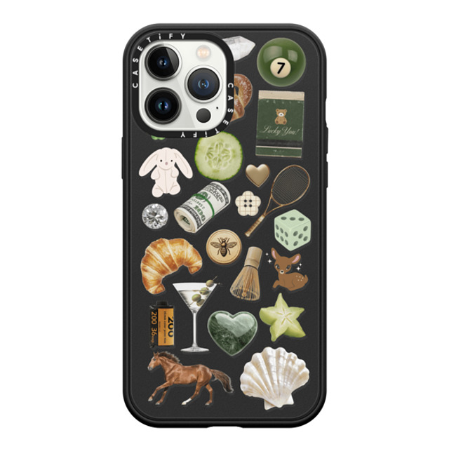CASETiFY iPhone 13 Pro Max ケース マットブラック インパクトケース MagSafe対応 Opulence Luck Club casetify_artist Father's Day CASETiFY iPhone 13 Pro Max ケース マットブラック インパクトケース MagSafe対応 Opulence Luck Club casetify_artist Father's Day