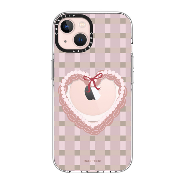 CASETiFY iPhone 13 ケース Clear クリア ケース MagSafe対応 Sweetheart checkered case casetify_artist