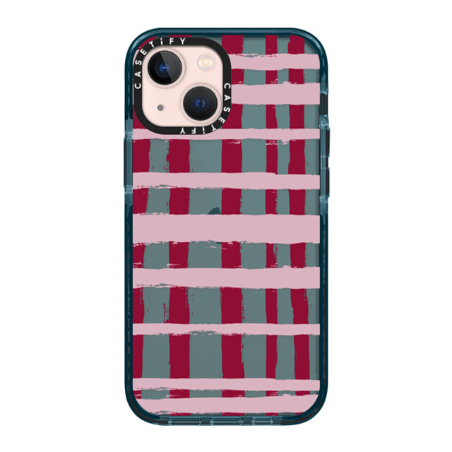 CASETiFY iPhone 13 Mini Case Pacific Blue インパクトケース Checkered Checkered Berry Stripes Mother's Day CASETiFY iPhone 13 Mini Case Pacific Blue インパクトケース Checkered Checkered Berry Stripes Mother's Day