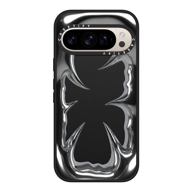 CASETiFY Pixel 9 Pro ケース マットブラック マグネット式 インパクトケース Chrome Chrome Metal Crush Frame Back to School CASETiFY Pixel 9 Pro ケース マットブラック マグネット式 インパクトケース Chrome Chrome Metal Crush Frame Back to School