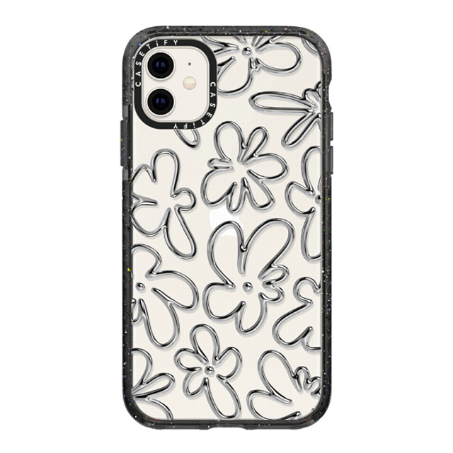 CASETiFY iPhone 11 ケース ブラック インパクトケース Chrome Chrome Chrome Flower Back to School CASETiFY iPhone 11 ケース ブラック インパクトケース Chrome Chrome Chrome Flower Back to School