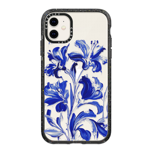 CASETiFY iPhone 11 ケース ブラック インパクトケース Floral フローラル Cobalt Bloom Back to School CASETiFY iPhone 11 ケース ブラック インパクトケース Floral フローラル Cobalt Bloom Back to School
