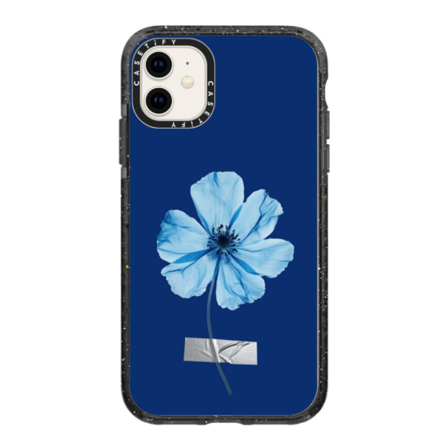 CASETiFY iPhone 11 ケース ブラック インパクトケース Floral フローラル Blue Blossom with Tape Back to School CASETiFY iPhone 11 ケース ブラック インパクトケース Floral フローラル Blue Blossom with Tape Back to School