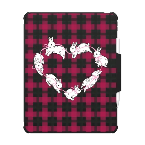 iPad Pro 13-inch (M4/M5) - Bunnies Love Plaid