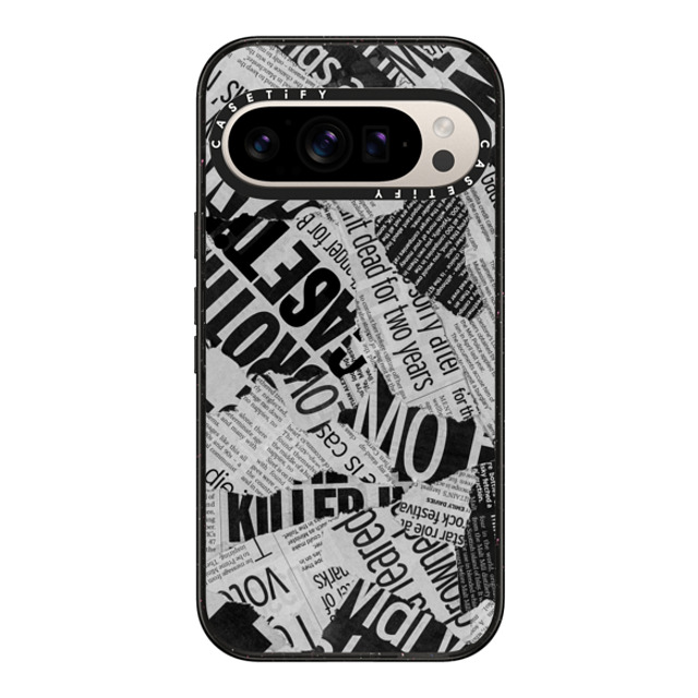 CASETiFY Pixel 9 Pro Case ブラック マグネット式 インパクトケース Pattern,Typography monochrome,Pattern,Typography Messy Collage New iPhone CASETiFY Pixel 9 Pro Case ブラック マグネット式 インパクトケース Pattern,Typography monochrome,Pattern,Typography Messy Collage New iPhone