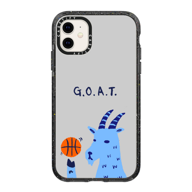 CASETiFY iPhone 11 ケース ブラック インパクトケース Animal Animal G. O.A. T Back to School CASETiFY iPhone 11 ケース ブラック インパクトケース Animal Animal G. O.A. T Back to School