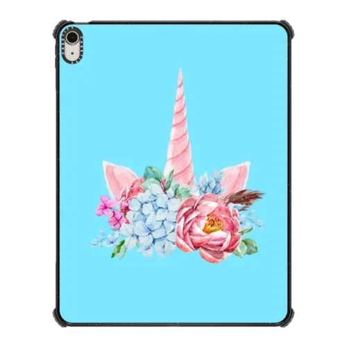iPad Air 13-inch (M2/M3) - Floral Unicorn