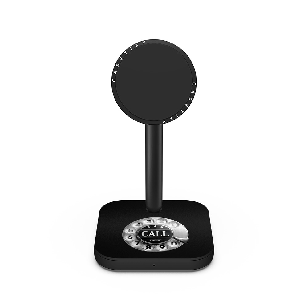 CASETiFY PowerThru 2-in-1 Charging Stand マットブラック 2-in-1 充電スタンド Pattern Pattern Rotary Dial