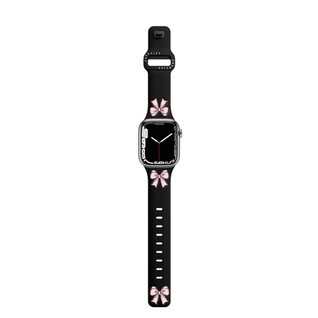 CASETiFY Apple Watch Band SE 3 (44mm) ブラック インパクト バンド Metallic Pink Ribbon casetify_artist