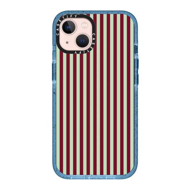 CASETiFY iPhone 13 �P�[�X �x�C�r�[�u���[ �C���p�N�g�P�[�X MagSafe�Ή� Retro Stripes casetify_artist