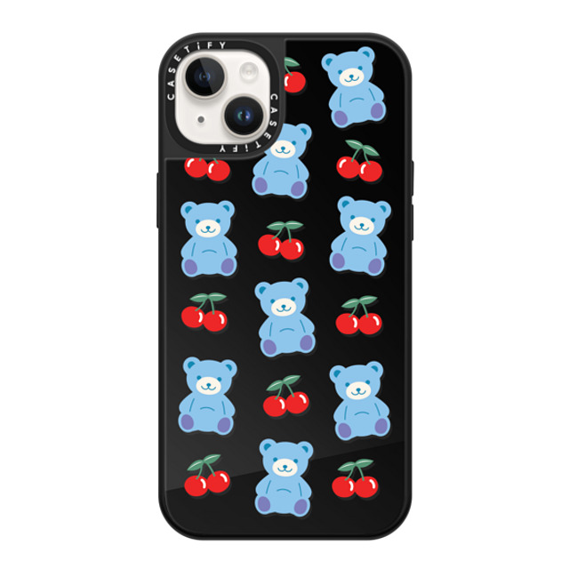 CASETiFY iPhone 14 Plus ケース Black on Black ミラーケース MagSafe対応 Cherry,Bear Animal,Cartoon,Cherry,Pattern,Cartoon,Y2K,Bear Cherrie Bear Father's Day CASETiFY iPhone 14 Plus ケース Black on Black ミラーケース MagSafe対応 Cherry,Bear Animal,Cartoon,Cherry,Pattern,Cartoon,Y2K,Bear Cherrie Bear Father's Day