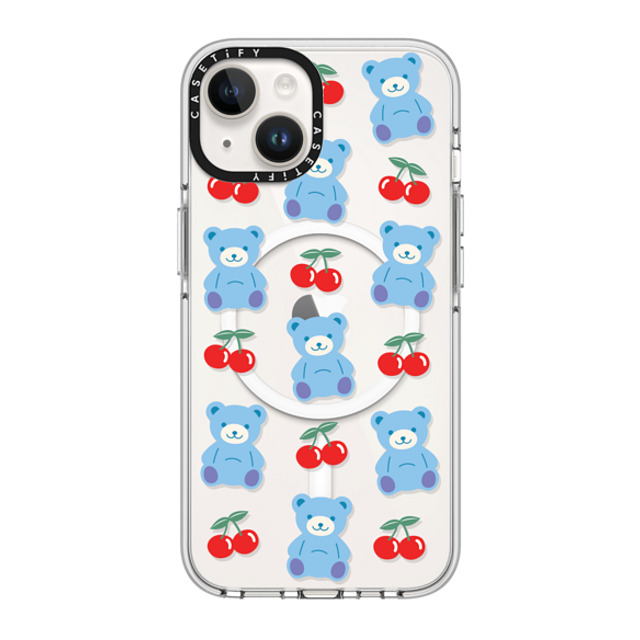 CASETiFY iPhone 14 ケース クリア クリア ケース MagSafe対応 Animal,Cartoon,Pattern,Cartoon,Y2K,Bear Cherrie Bear