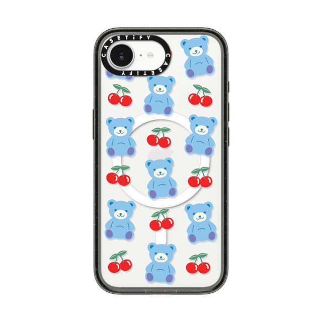 CASETiFY iPhone 16e Case Black Impact Case MagSafe Compatible Cherry,Bear Animal,Cartoon,Cherry,Pattern,Cartoon,Y2K,Bear Cherrie Bear Back to School CASETiFY iPhone 16e Case Black Impact Case MagSafe Compatible Cherry,Bear Animal,Cartoon,Cherry,Pattern,Cartoon,Y2K,Bear Cherrie Bear Back to School