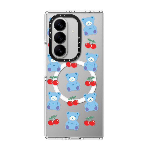 CASETiFY Galaxy Z Fold7 Case Clear Impact Clear Magnetic Case Cherry,Bear Animal,Cartoon,Cherry,Pattern,Cartoon,Y2K,Bear Cherrie Bear Halloween CASETiFY Galaxy Z Fold7 Case Clear Impact Clear Magnetic Case Cherry,Bear Animal,Cartoon,Cherry,Pattern,Cartoon,Y2K,Bear Cherrie Bear Halloween