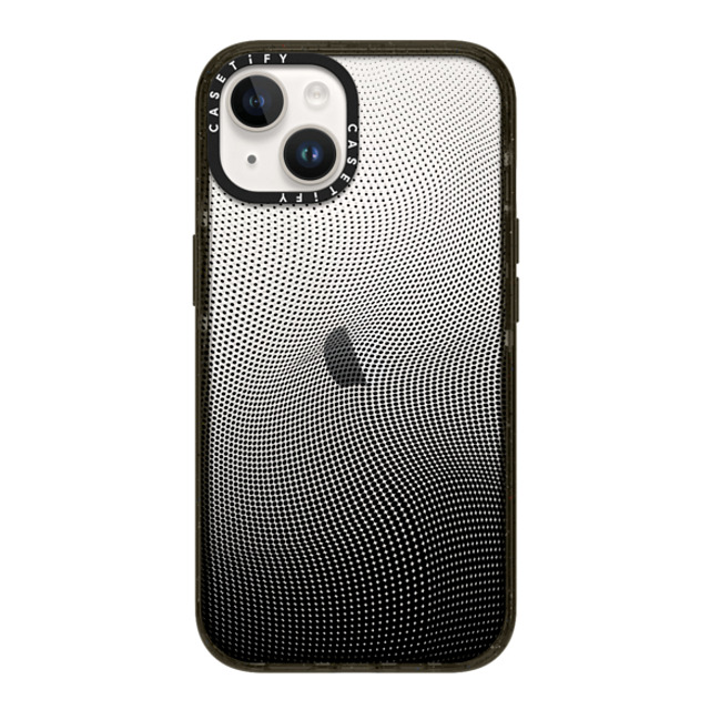 CASETiFY iPhone 14 ケース ブラック インパクトケース Checkered,Monochrome,Gradient Gradient Spots