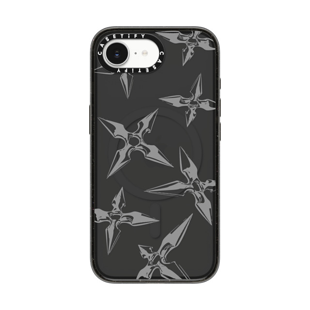 CASETiFY iPhone 16e Case Black Impact Case MagSafe Compatible Pattern,Line Art Pattern,Line Art,Monochrome Ash Shuriken Father's Day CASETiFY iPhone 16e Case Black Impact Case MagSafe Compatible Pattern,Line Art Pattern,Line Art,Monochrome Ash Shuriken Father's Day