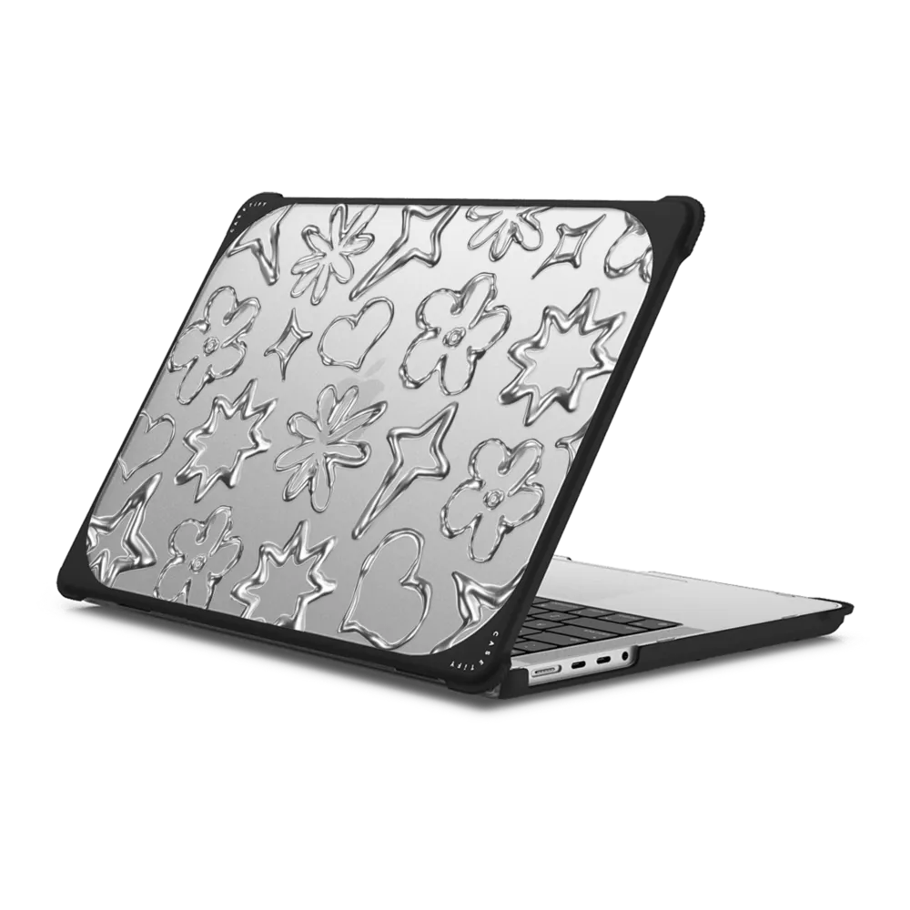 Bounce MacBook Pro 14" (2021 / 2023) Case - Chrome Doodles