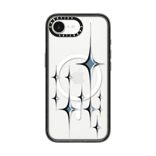 CASETiFY iPhone 16e ケース ブラック インパクトケース MagSafe対応 Star Star Chrome Sparkles - Graphite Back to School CASETiFY iPhone 16e ケース ブラック インパクトケース MagSafe対応 Star Star Chrome Sparkles - Graphite Back to School