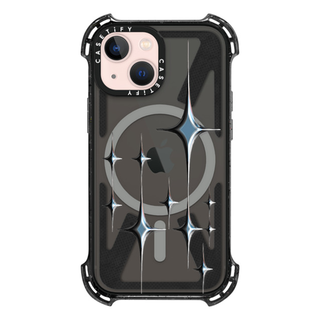 CASETiFY iPhone 13 Mini ケース Triple Black バウンスケース Star Star Chrome Sparkles - Graphite Father's Day CASETiFY iPhone 13 Mini ケース Triple Black バウンスケース Star Star Chrome Sparkles - Graphite Father's Day