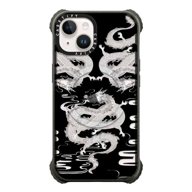 CASETiFY iPhone 14 Case Matte Charcoal ウルトラ インパクトケース MagSafe 対応 Dragon Dragon Dragon White Father's Day CASETiFY iPhone 14 Case Matte Charcoal ウルトラ インパクトケース MagSafe 対応 Dragon Dragon Dragon White Father's Day