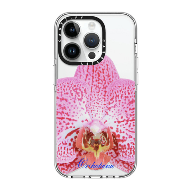 CASETiFY iPhone 14 Pro Case Clear Clear Case MagSafe Compatible Pink Orchid casetify_artist CASETiFY iPhone 14 Pro Case Clear Clear Case MagSafe Compatible Pink Orchid casetify_artist