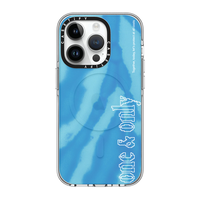 CASETiFY iPhone 14 Pro Case Clear Clear Case MagSafe Compatible Quote,Typography River Blue Dye CASETiFY iPhone 14 Pro Case Clear Clear Case MagSafe Compatible Quote,Typography River Blue Dye