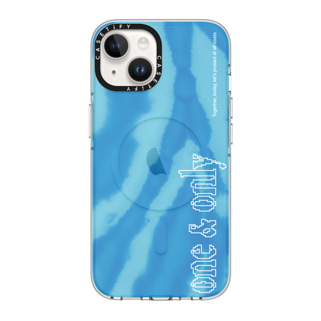 CASETiFY iPhone 14 Case Clear Clear Case MagSafe Compatible Quote,Typography River Blue Dye CASETiFY iPhone 14 Case Clear Clear Case MagSafe Compatible Quote,Typography River Blue Dye
