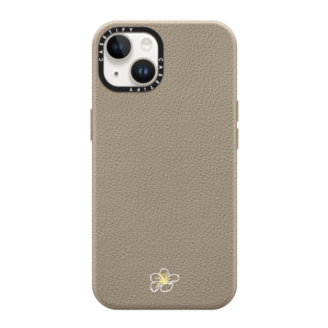 CASETiFY iPhone 14 Case Greige ペブルケース MagSafe対応 Single Sakura casetify_artist CASETiFY iPhone 14 Case Greige ペブルケース MagSafe対応 Single Sakura casetify_artist