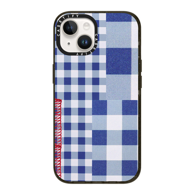 CASETiFY iPhone 14 ケース ブラック インパクトケース Gingham Picnic casetify_artist