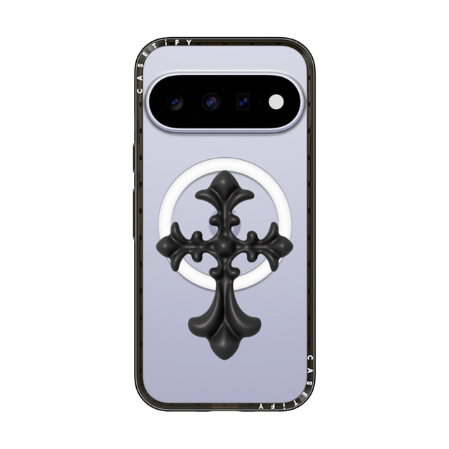 CASETiFY Pixel 11 �P�[�X �u���b�N �R���p�N�g�P�[�X MagSafe�Ή� Y2K Y2K Cross Heritage