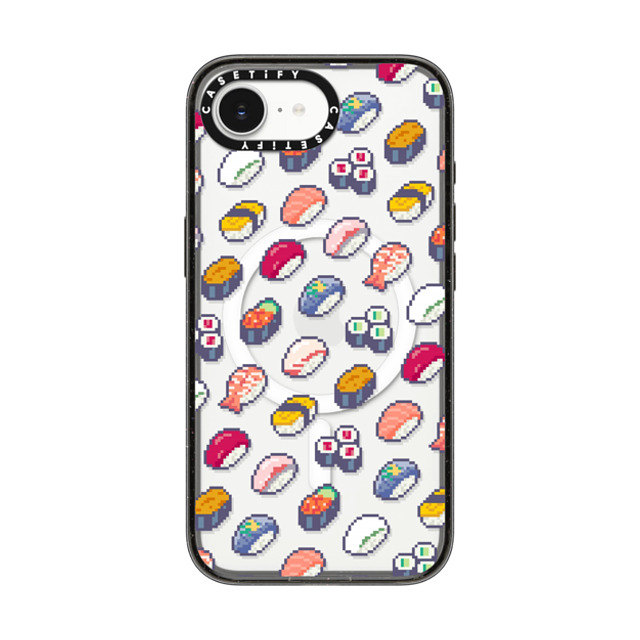 CASETiFY iPhone 16e Case Black Impact Case MagSafe Compatible Sushi Pixel casetify_artist Back to School CASETiFY iPhone 16e Case Black Impact Case MagSafe Compatible Sushi Pixel casetify_artist Back to School