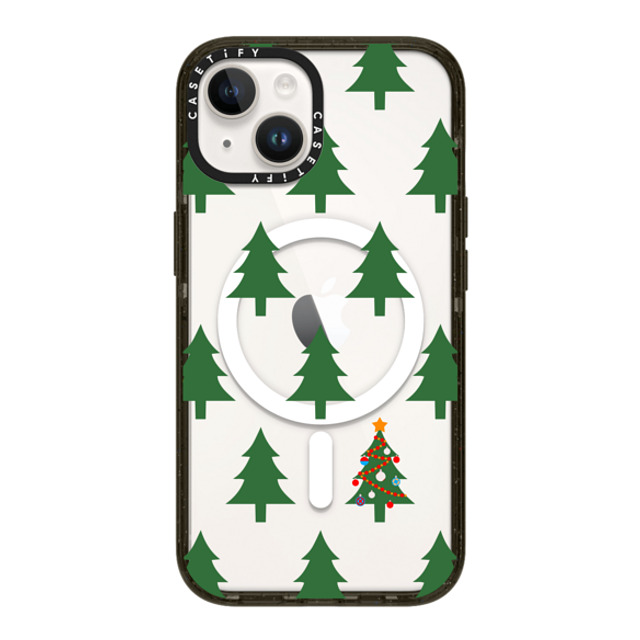 CASETiFY iPhone 14 ケース ブラック インパクトケース MagSafe対応 O Christmas Tree casetify_artist