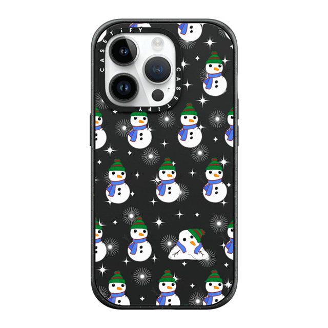 CASETiFY iPhone 14 Pro ケース マットブラック インパクトケース MagSafe対応 Snowman Meltdown casetify_artist