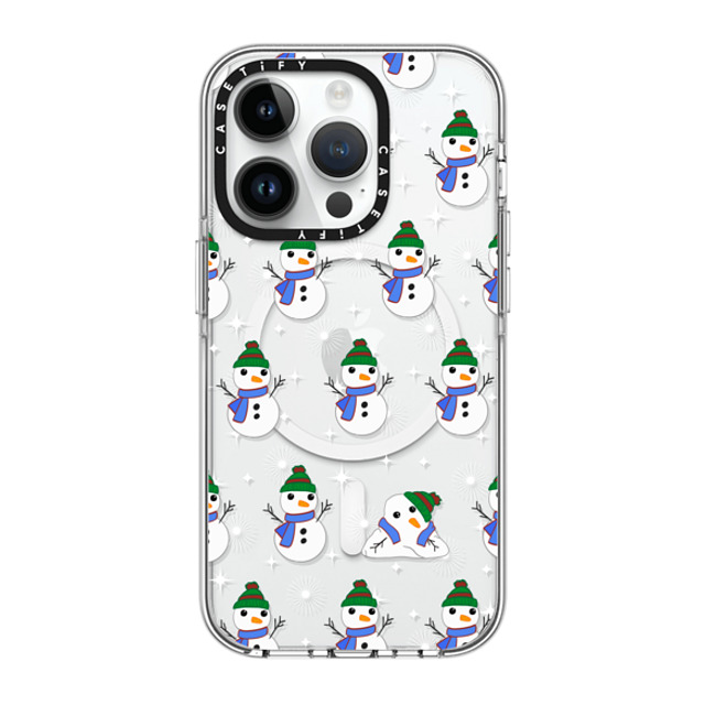 CASETiFY iPhone 14 Pro ケース クリア クリア ケース MagSafe対応 Snowman Meltdown casetify_artist