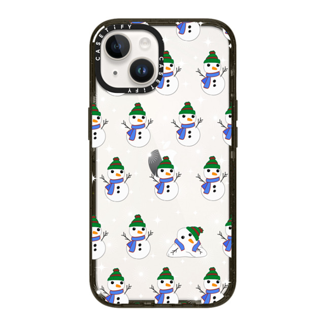 CASETiFY iPhone 14 ケース ブラック インパクトケース Snowman Meltdown casetify_artist