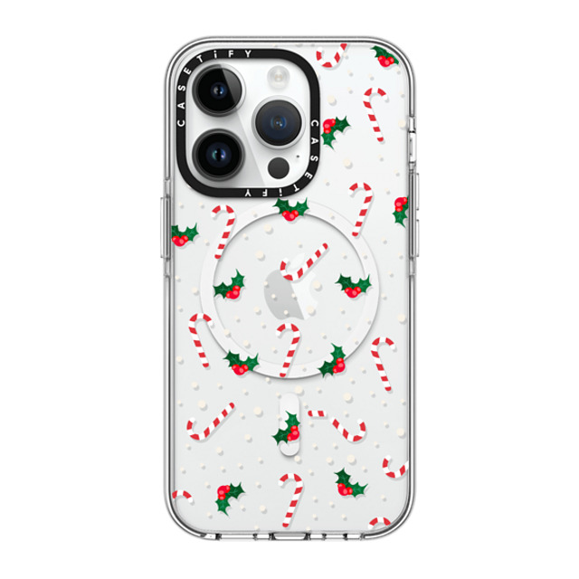 CASETiFY iPhone 14 Pro ケース クリア クリア ケース MagSafe対応 Candy Cane Crush casetify_artist