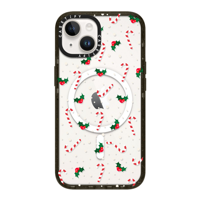 CASETiFY iPhone 14 ケース ブラック インパクトケース MagSafe対応 Candy Cane Crush casetify_artist