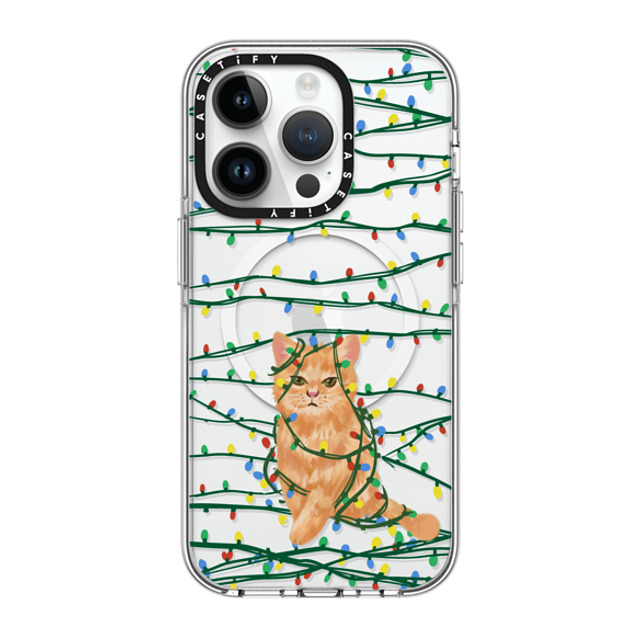 CASETiFY iPhone 14 Pro ケース クリア クリア ケース MagSafe対応 Meowy Catmas casetify_artist