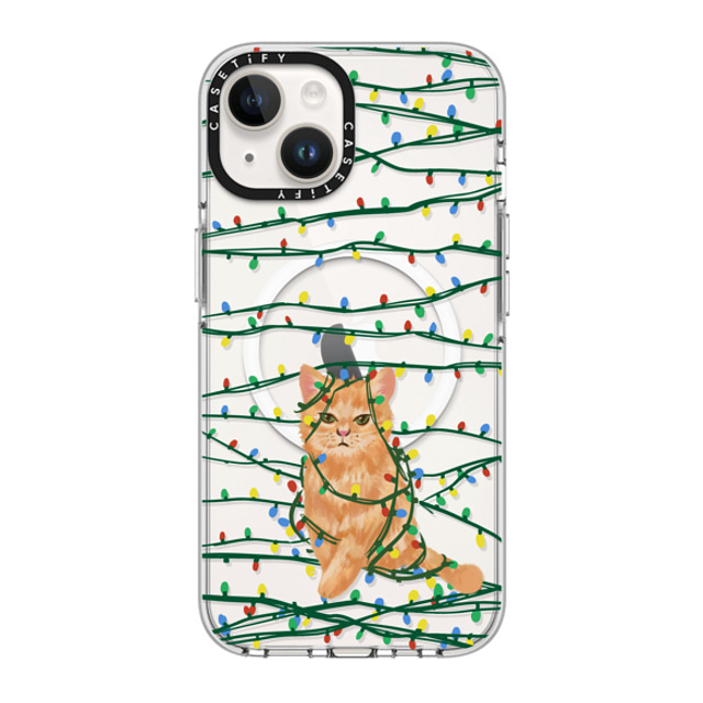 CASETiFY iPhone 14 ケース クリア クリア ケース MagSafe対応 Meowy Catmas casetify_artist