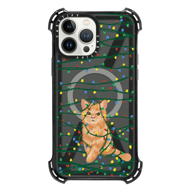 CASETiFY iPhone 13 Pro Max ケース Triple Black バウンスケース Meowy Catmas casetify_artist