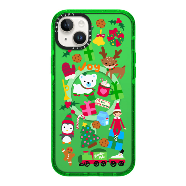 CASETiFY iPhone 14 Plus ケース グリーン インパクトケース MagSafe対応 Holiday Cheer casetify_artist